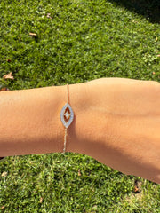 Diamond Evil Eye Bracelet
