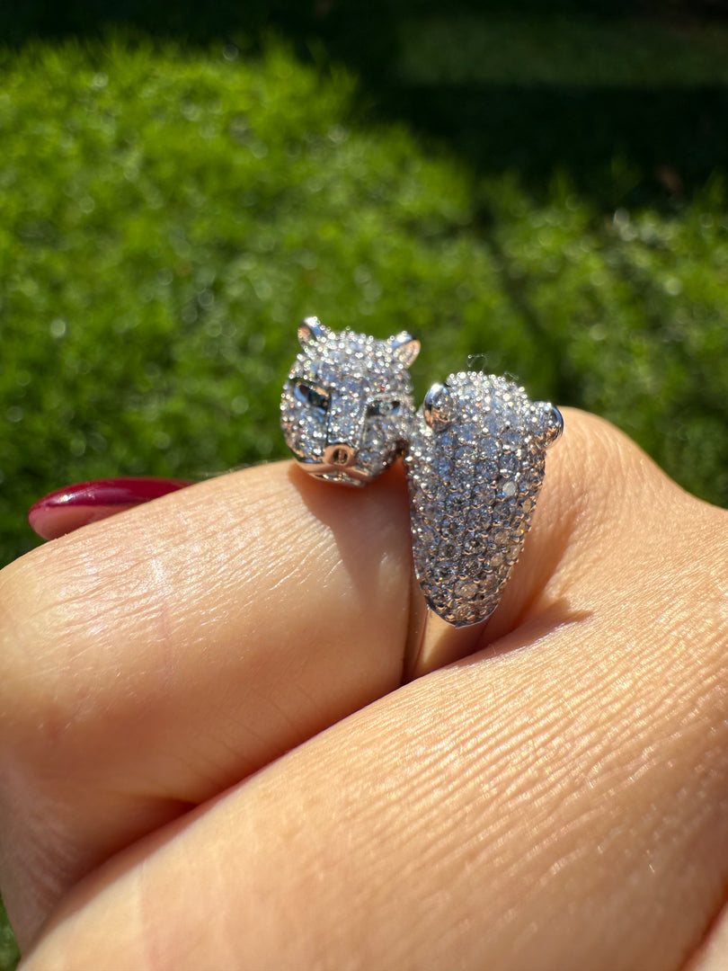 Diamond Panther Ring