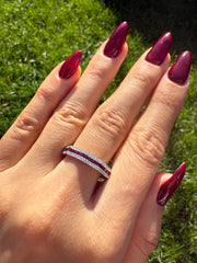 Ruby Diamond eternity band