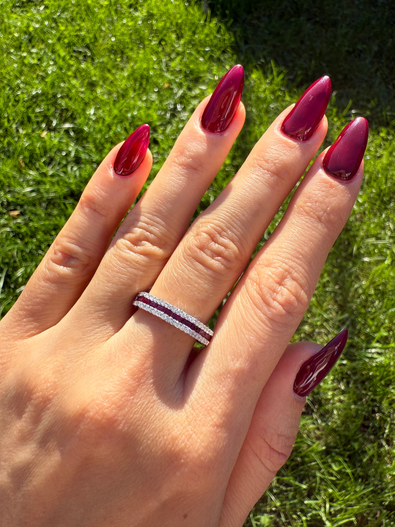 Ruby Diamond eternity band