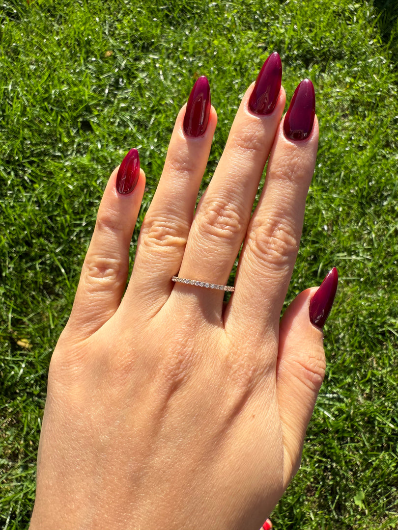 Dainty Eternity Band Rose Gold