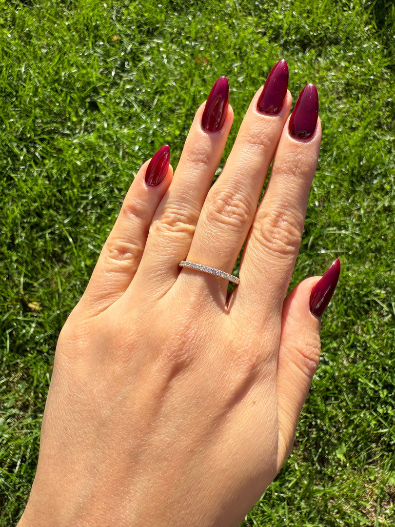 Dainty Eternity Band Yellow Gold