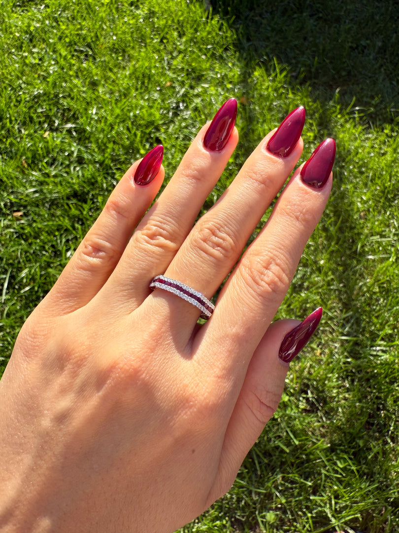 Ruby Diamond eternity band