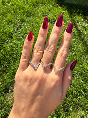 Diamonds V Ring Yellow Gold