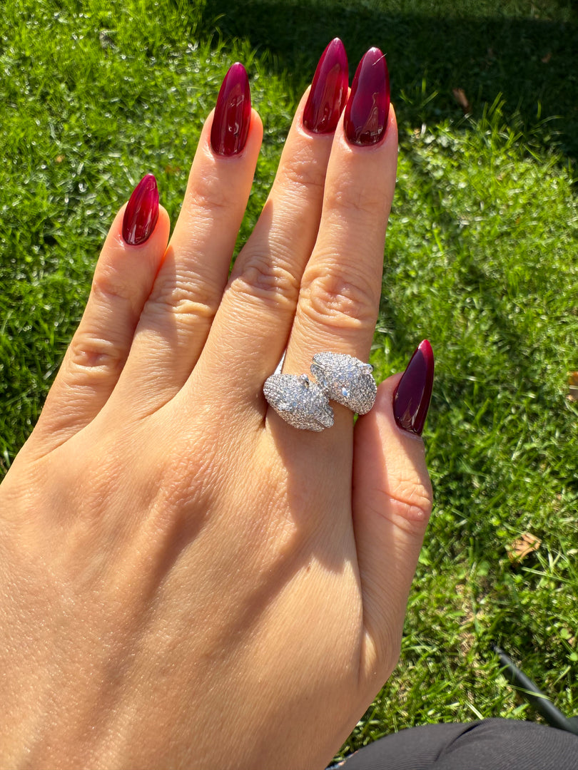 Diamond Panther Ring