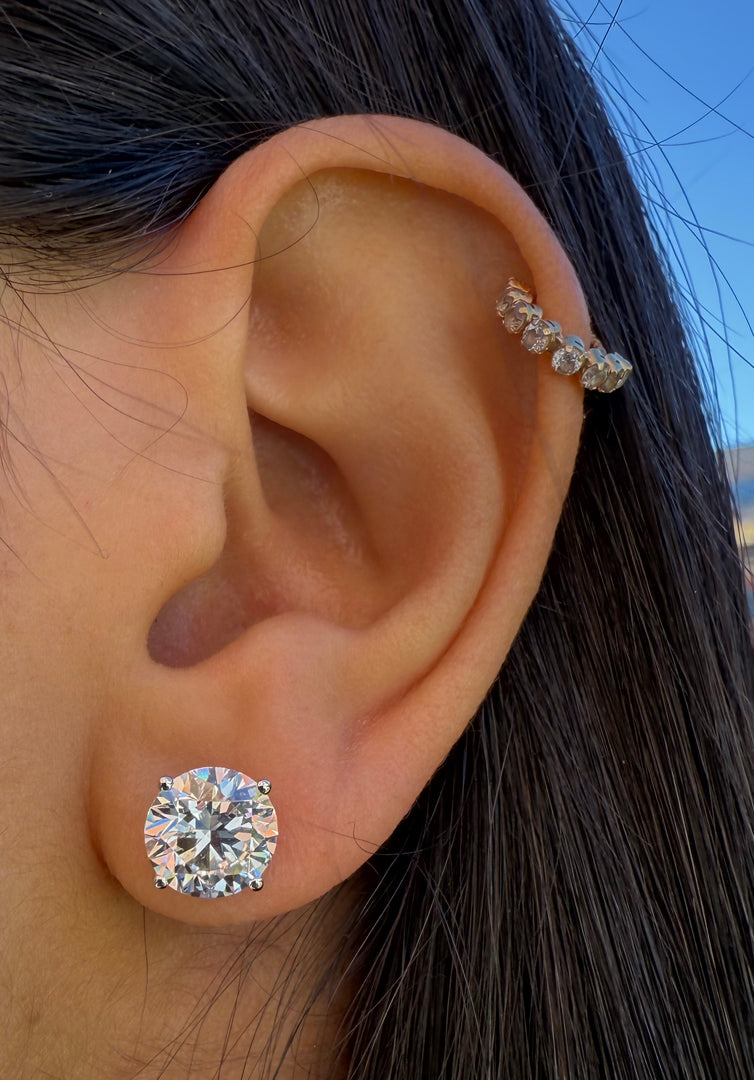4ct lab grown diamond studs