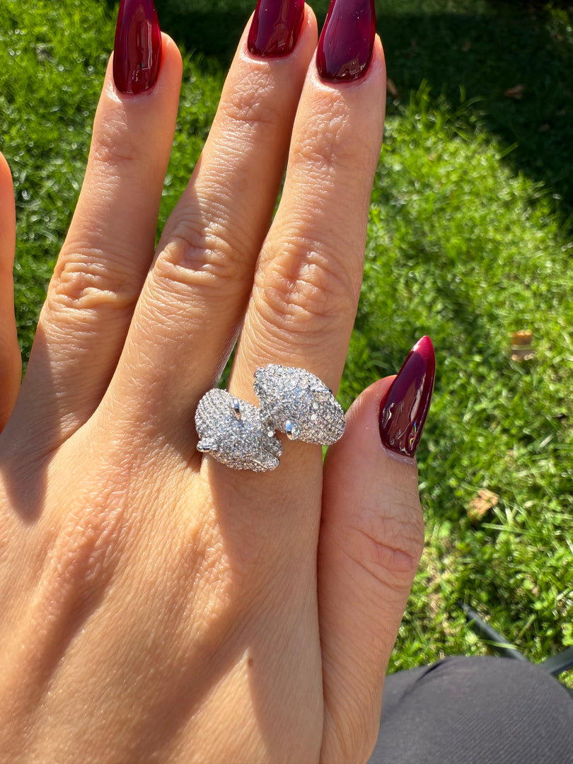 Diamond Panther Ring
