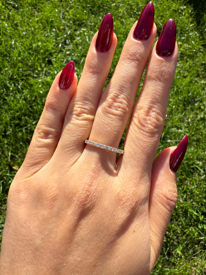 Dainty Eternity Band Yellow Gold