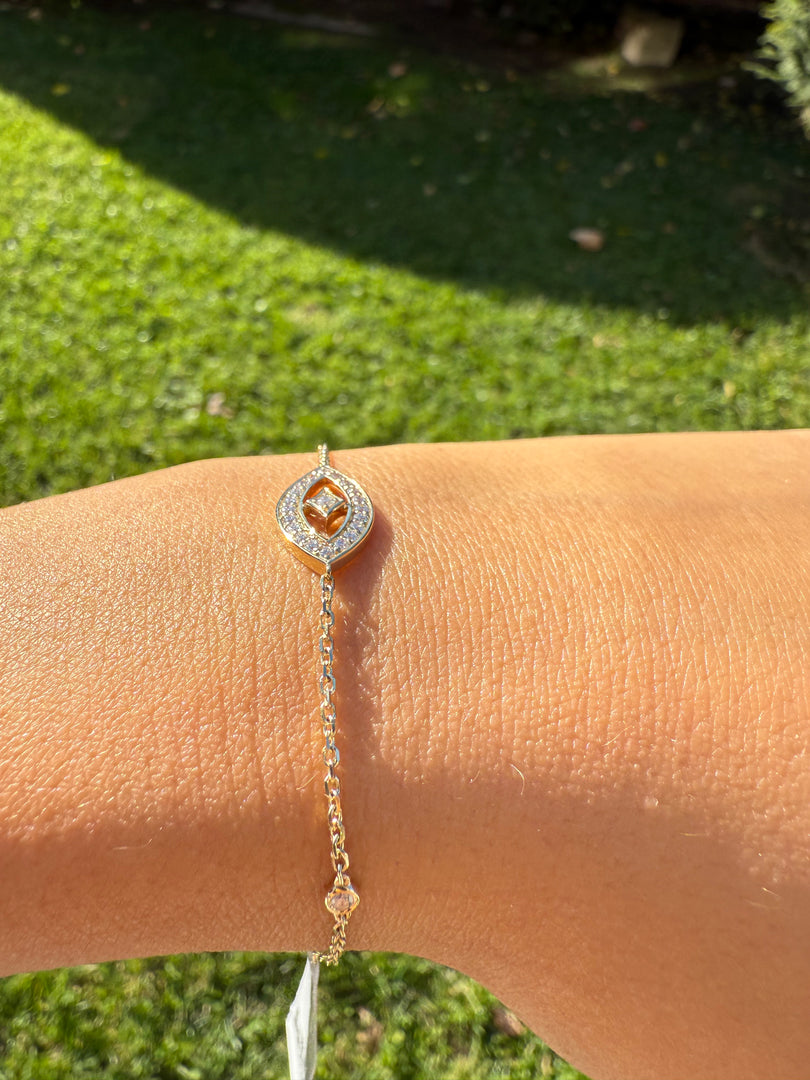 Diamond Evil Eye Bracelet
