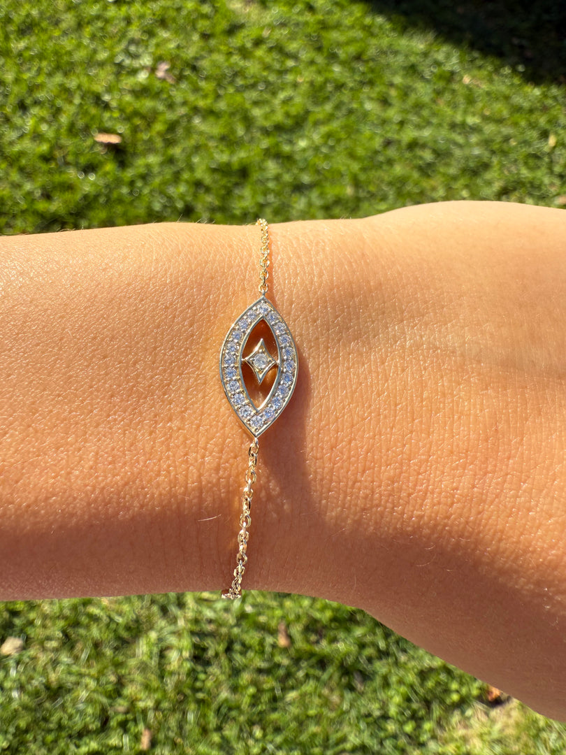 Diamond Evil Eye Bracelet