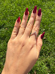 Diamonds V Ring Rose Gold