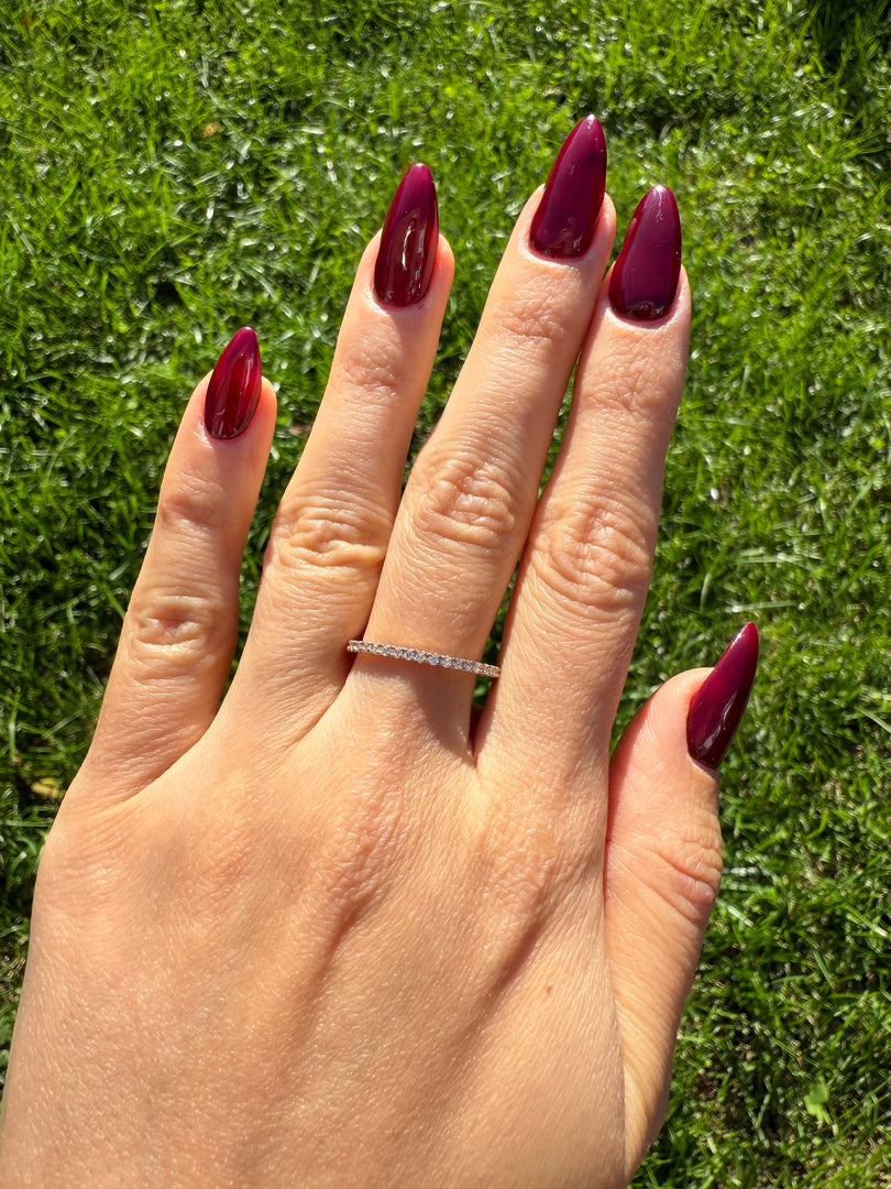 Dainty Eternity Band Rose Gold