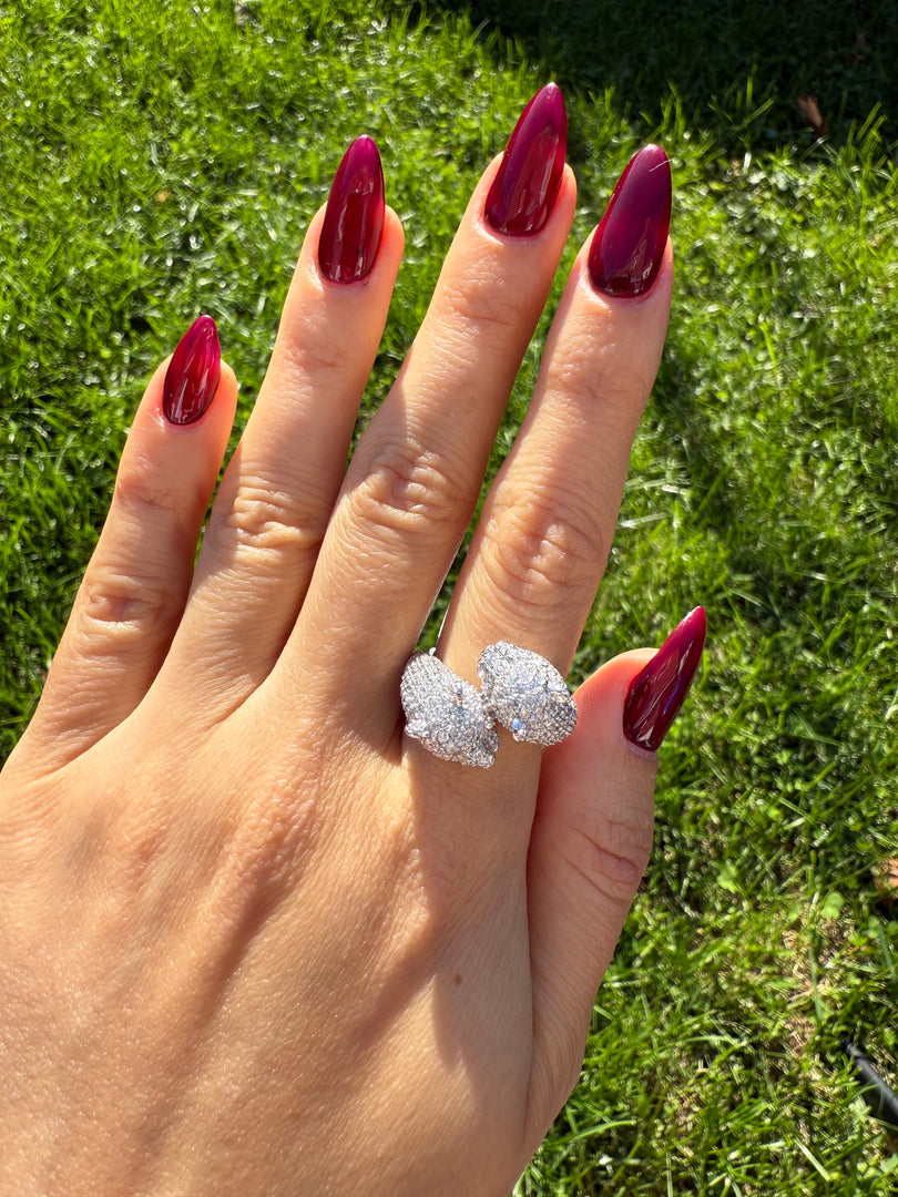 Diamond Panther Ring