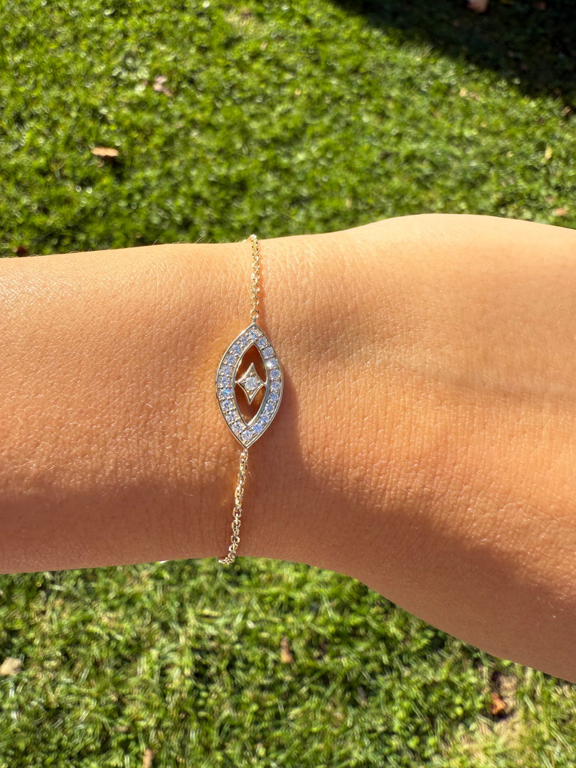 Diamond Evil Eye Bracelet